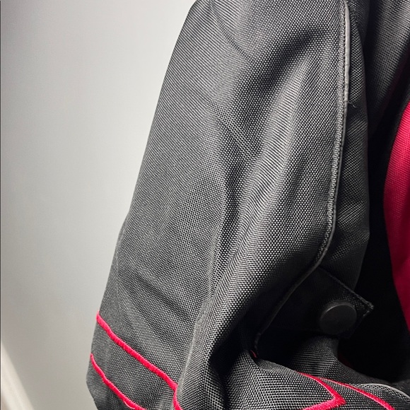 Black and Red  Women’s Cordura Biker Armor Waterproof Jacket - Picture 5 of 12